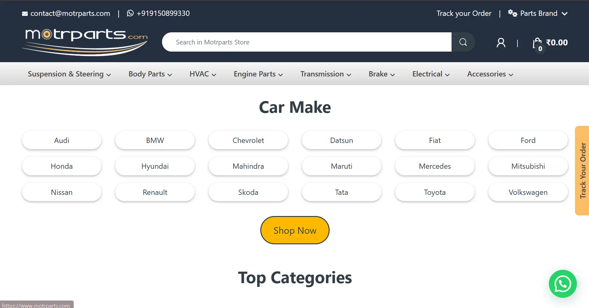 Car spare parts e-commerce marketplace