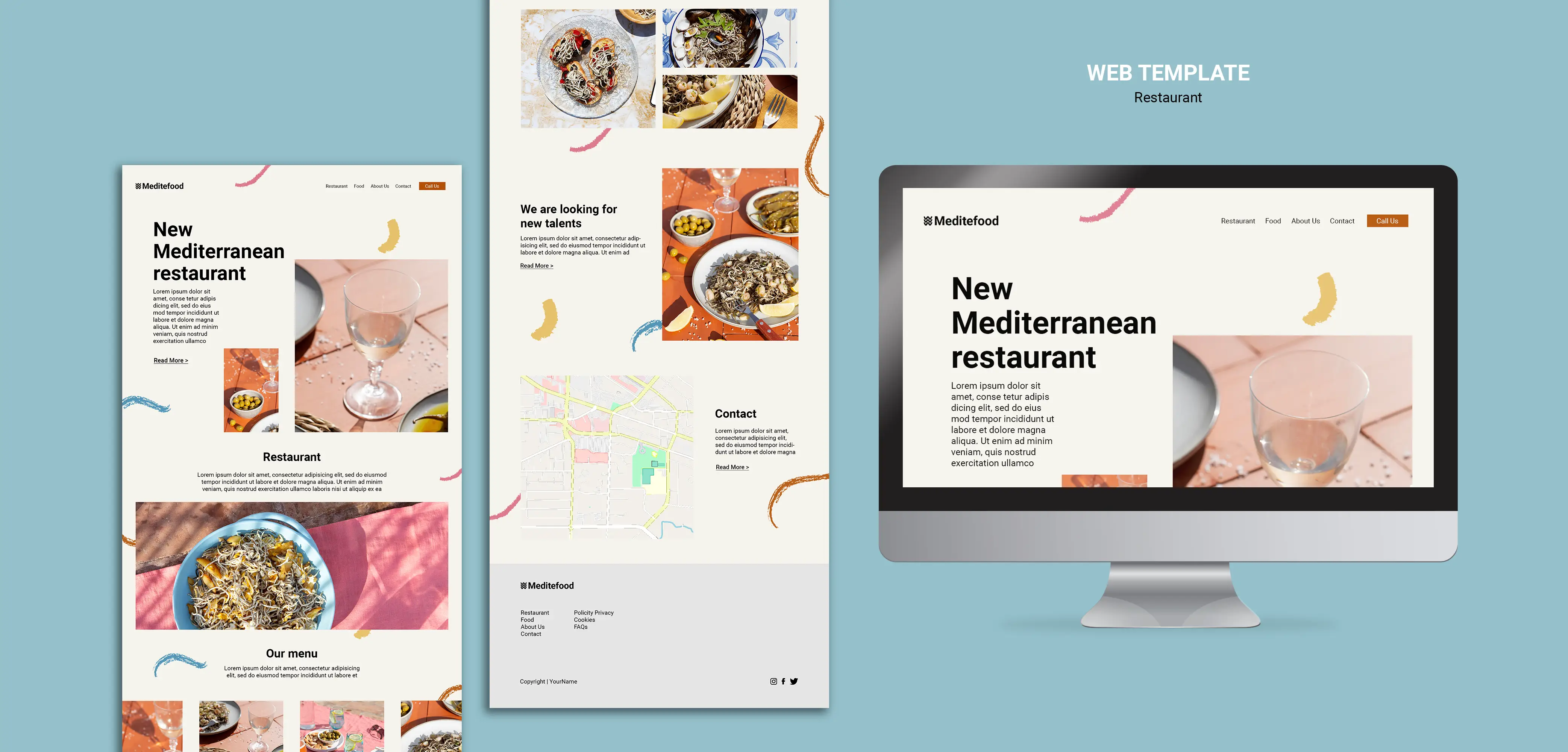Mediterranean Restaurant Web Design with Fresh Menu Highlights